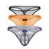 Clever 100008 3PK Autralian Latin Thongs Color Black-Orange-Black